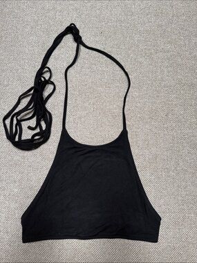 Xenia Boutique Black Halter Crop Camisole Top